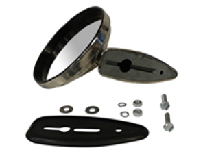 Specchiera tonda Durant Style con bordo. Porsche 911 1968-71 - 90173111101 - 1689100400, URO-004082, EP090748, 911278