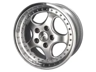18" KT2 Leichtmetallfelge im Split-Rim-Look 8,5J ET52 – Silberfinish Porsche PCD5/130 - KT2S018, KT2S01808552, KT2S01809552
