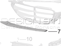 Front bumper disc retaining frame lower. Porsche 991 C2 - 991505765001E0, 991505766001E0