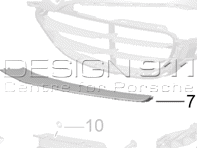 Bastidor de sujeción del disco del parachoques delantero inferior. Porsche 991 C2 - 991505765001E0, 991505766001E0