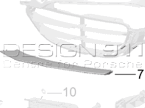 Telaio ritegno disco paraurti anteriore inferiore. Porsche 991 C2 - 991505765001E0, 991505766001E0