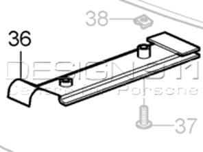 Front bumper lower spoiler support panel. Porsche 997 GT2 - 99750558580