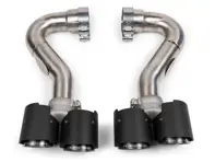 Terminali di scarico Deluxe Quad Style in fibra di carbonio. Porsche Cayenne 955 S - 95511100020, 95511125110, 95511125111, 95511125210, 95511125211 - FS.POR.955V8.QDTC