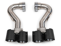 Exhaust Tail Pipes Deluxe Quad Style in Carbon Fibre. Porsche Cayenne 955 S - 95511100020, 95511125110, 95511125111, 95511125210, 95511125211 - FS.POR.955V8.QDTC