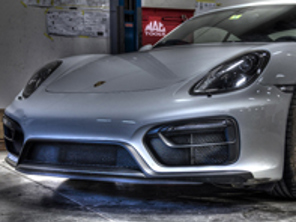 Rennline Front Bumper Wire Mesh Grill Kit Black. Porsche 982 (718) Boxster 2017>> - E1003