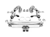 Sistema di scarico sportivo CARGRAPHIC GT Backdate con set collettore ID42 GT, con riscaldamento, senza valvole, look GT3. Porsche 964 Carrera 2/4/RS - 96411104504, 96411104605, 96411104502, 96421103905, 96421103932, 96421104004