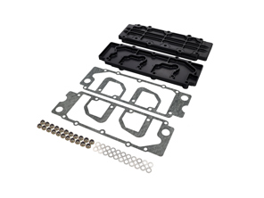 Camshaft Engine Lower Cover Kit - Alloy in Black  Porsche 911 1968-89 - 93010511605, 90003101430, 90008400402, 93010519507