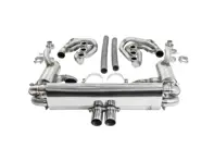 Sistema di scarico sportivo CARGRAPHIC GT Backdate con collettore ID45 GT, riscaldamento, senza valvole, look GT3. Porsche 964 Carrera 2/4/RS - 96411104504, 96411104605, 96411104502, 96421103905, 96421103932, 96421104004