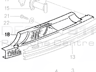 Rear bumper exhaust heatshield. Porsche Boxster 986 2003-04 - 98650547501