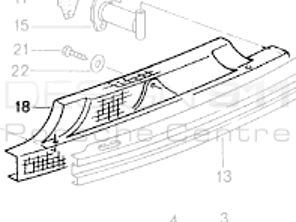 Paracalore scarico paraurti posteriore. Porsche Boxster 986 2003-04 - 98650547501