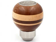 Pomello del cambio in legno di mogano e acero. Porsche 912 - 90142401400