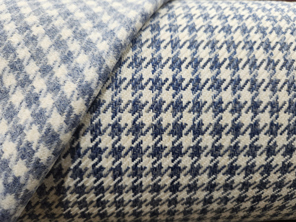 Pepita Porsche Houndstooth classic fabric, Blue / White