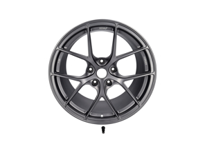 Jante en alliage forgée à 5 branches Titan 7 T-S5 arrière en titane satiné 10 x 19. Porsche 987 / 981 / 718 - TS501910035513071ST