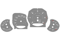 Dial face set, KMH. Porsche 970 Panamera diesel