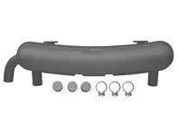 Scarico stradale/racing RSR. Uscita OE o 2 uscite racing, Ø63,5 mm. Imbocco imbullonato con flange - 92.212B, 92212B, 1620612100, 91111102500, 91111102505 - 1620612100