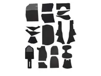 RS-stijl tapijtset in zwart pluche materiaal (19-delig) Porsche 911 10/1964-07/1973 - 90255101120, 90155101223, 90155101220, 90255101120, 90255112120, 90255112220 - 1601700710