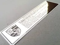 Timing Decal for Porsche 911 (930) Turbo (1978 – 1982) - 93000653702