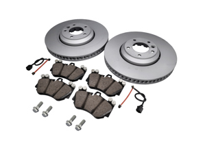 Front brake pads and brake disc package. Porsche Cayenne 957 TURBO S - 95535140161, 95535140261, 95535193952, 95561236552, 958615301, 958615302
