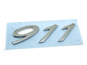 911 -  Chrome rear lid badge. Porsche 991 - 99155923101