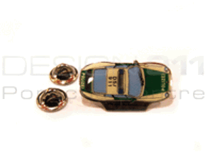 Pin Badge 'Porsche 911 Polizei' White/Green